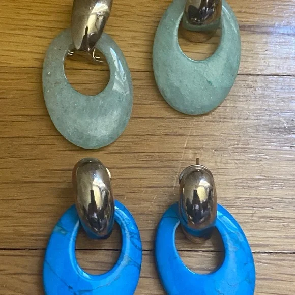 Lot of 5 Pairs of Earrings. Vintage 1970's. - Picture 8 of 15